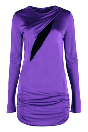 VERSACE Purple Cut-Out T-Shirt Mini Dress for Women - SS23 Collection