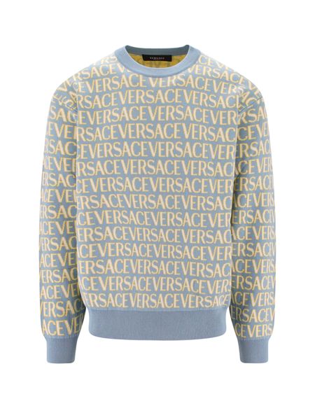 VERSACE Cotton Crew-Neck Sweater for Men - FW23