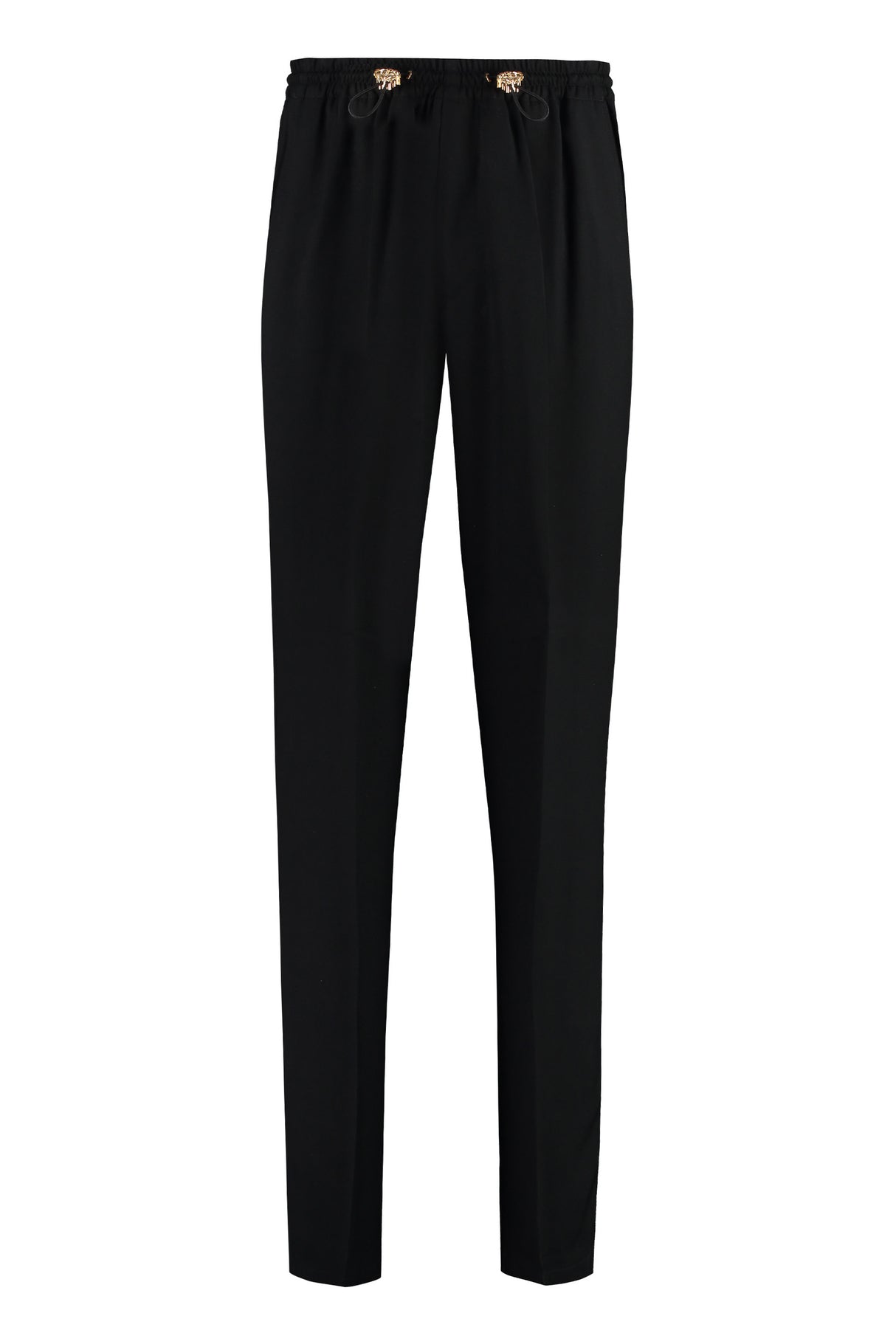 VERSACE Stretch Viscose Trousers with Drawstring Waist - FW23