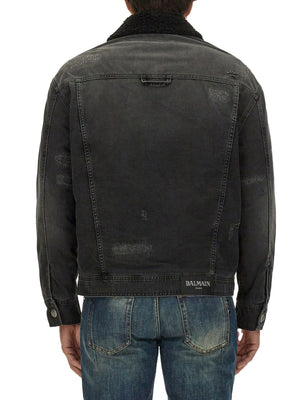 BALMAIN Destructed Regular Fit Jacket - Size 50