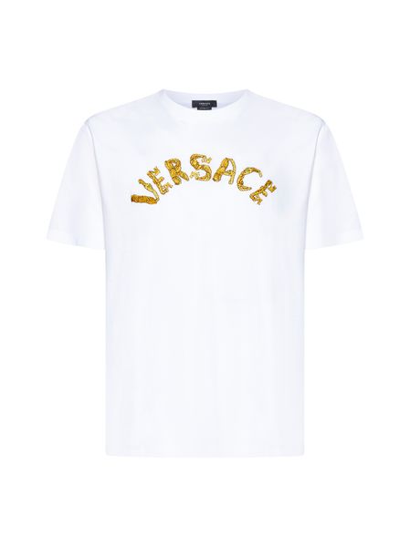 VERSACE Embroidered Cotton T-Shirt