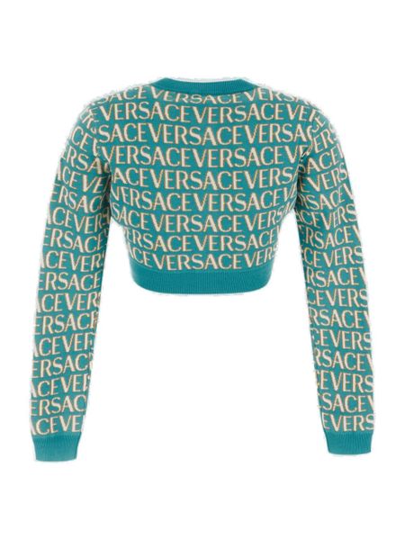 VERSACE Cropped-Length Knit Cardigan