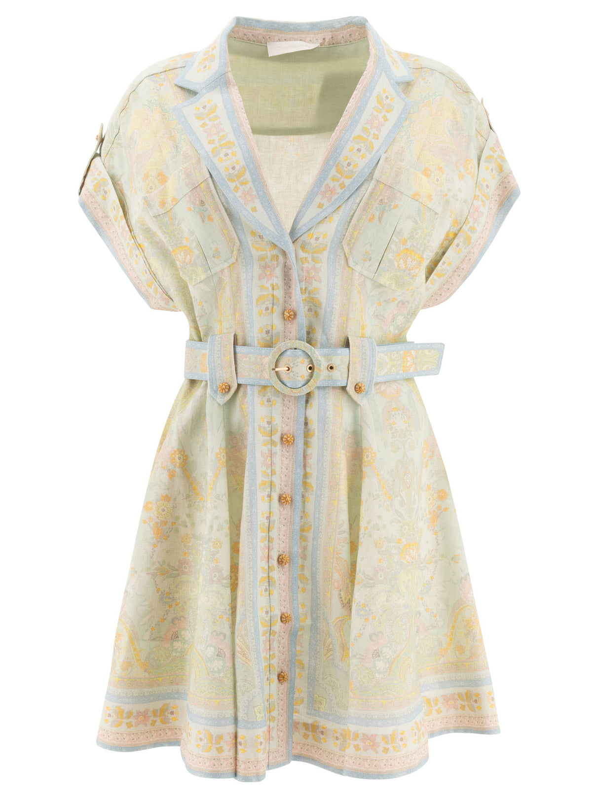 ZIMMERMANN Chic Mini Dress with Short Sleeves