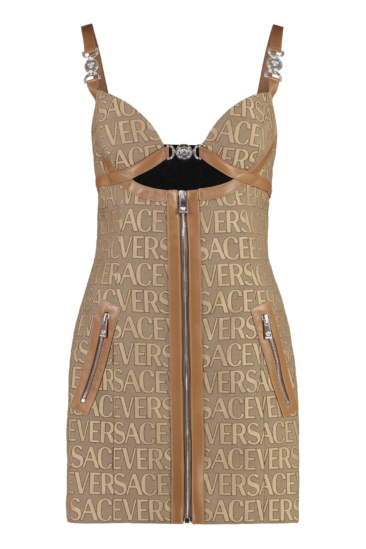 VERSACE Elegant Jaquard Mini Dress