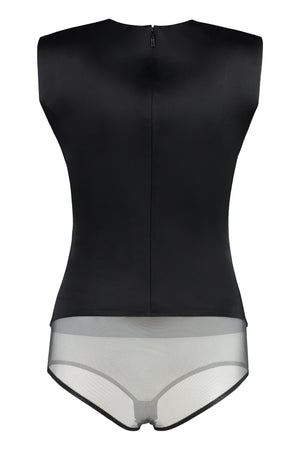 VERSACE Sleeveless Bodysuit with Decorative Front Knot