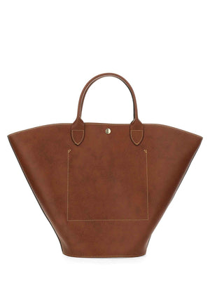 LONGCHAMP Extra Large Leather Shopping Tote - 34 cm x 40 cm x 17 cm