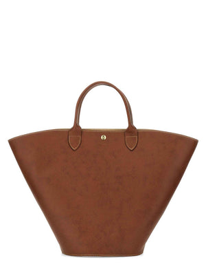 LONGCHAMP Extra Large Leather Shopping Tote - 34 cm x 40 cm x 17 cm