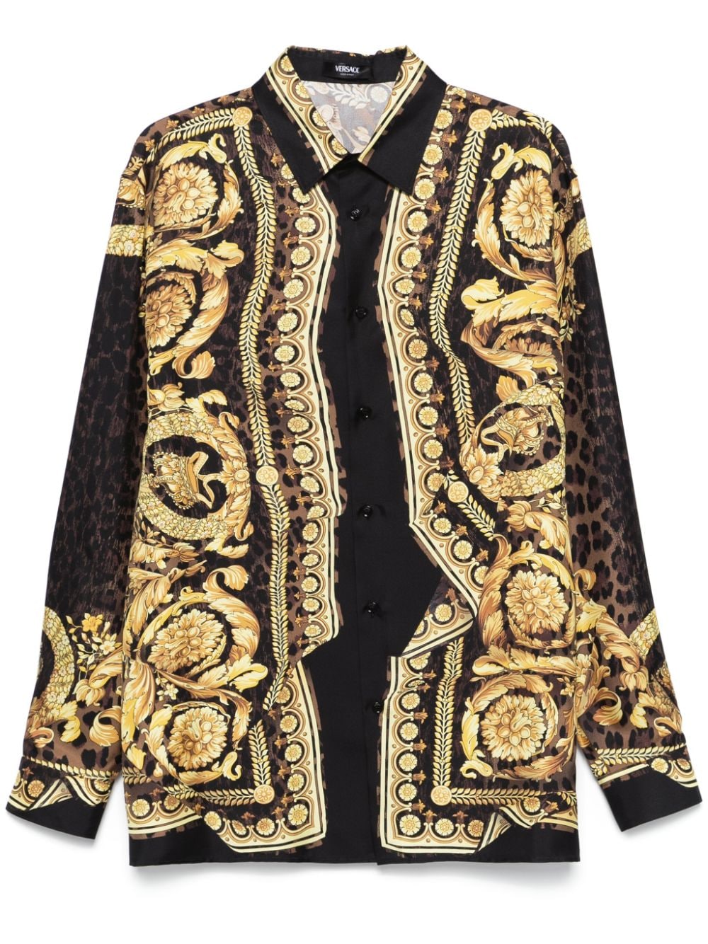 VERSACE バロック柄シルクシャツ