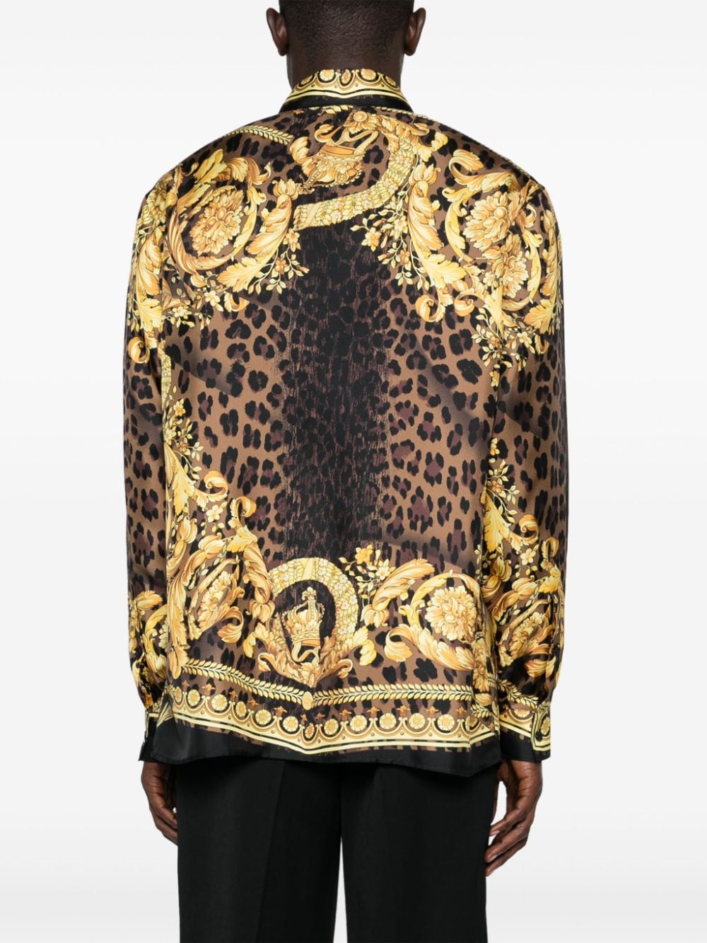 VERSACE バロック柄シルクシャツ