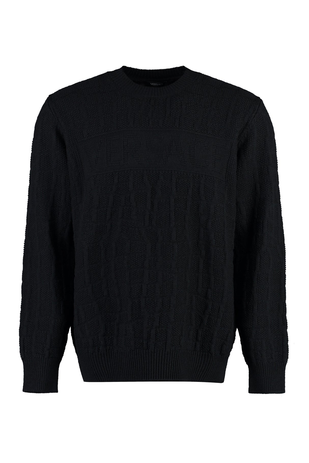 VERSACE Crew-Neck Wool Sweater for Men