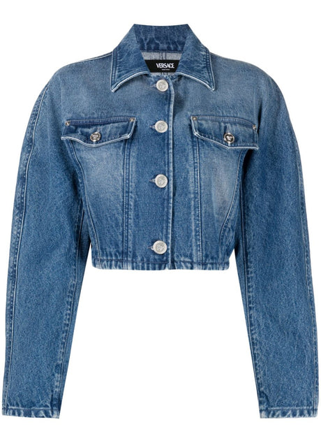 VERSACE Chic Denim Jacket - Size 40