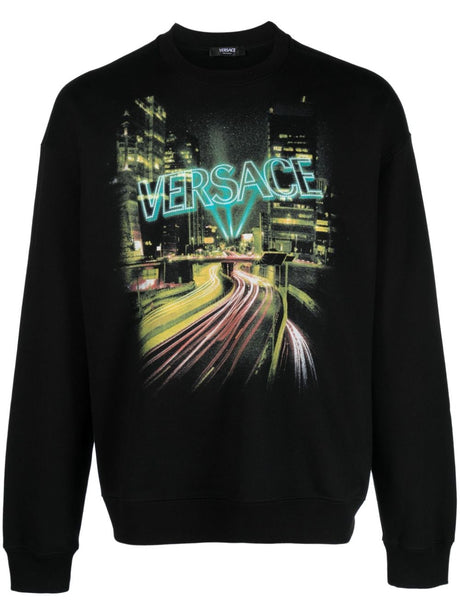 VERSACE Logo Sweatshirt - Regular Fit, Size L