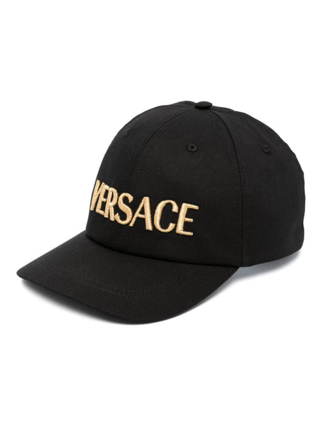 VERSACE Luxurious Black Cap for Men - Get Ready for FW23