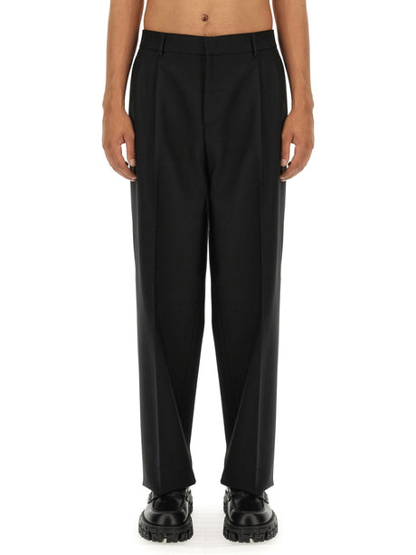 VERSACE Wide Leg Virgin Wool Pants - Size L