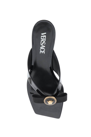 VERSACE Gianni Mini Ribbon Thong Flat Sandals