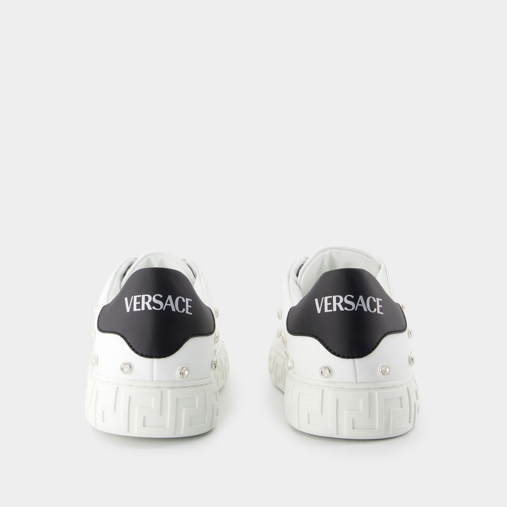 VERSACE Elegant Women’s Sneakers with Crystal Details