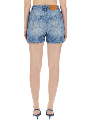 VERSACE Cotton Mini Denim Shorts - Size 27