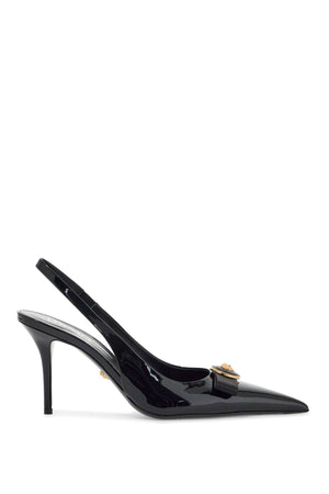 VERSACE Elegant Slingback Heels with Ribbon Bow