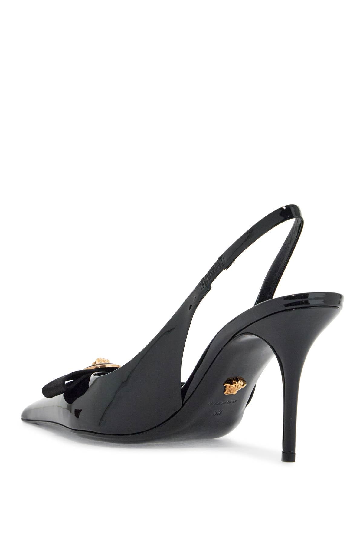 VERSACE Elegant Slingback Heels with Ribbon Bow