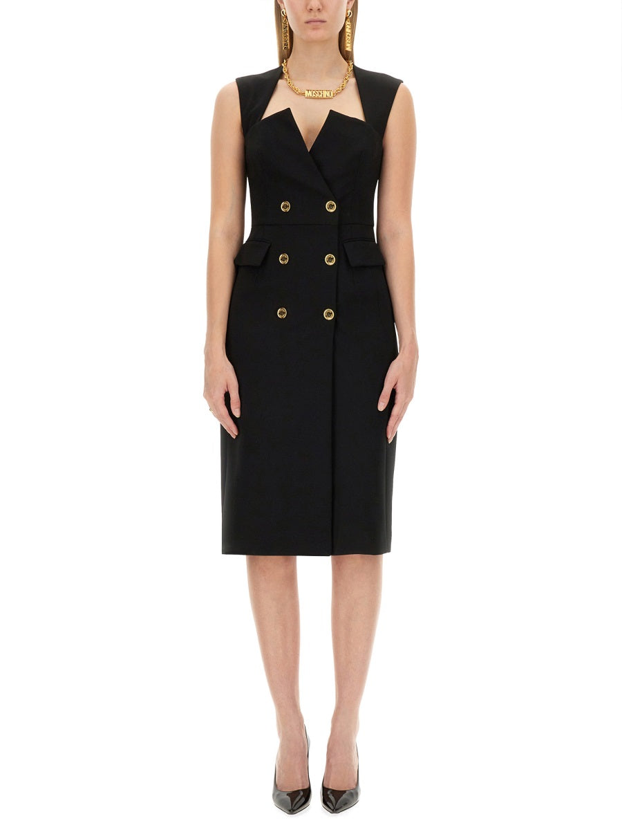 MOSCHINO Elegance Meets Comfort: Crepe Dress Size 40 IT