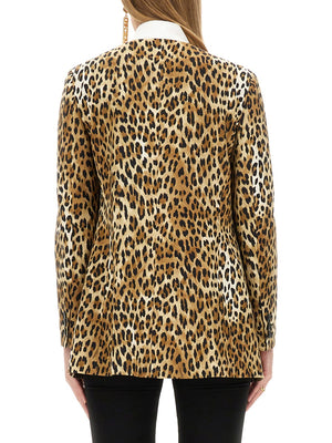 MOSCHINO Animal Pattern Jacket - Size 40