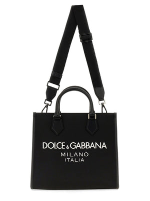 DOLCE & GABBANA Logo Shopping Handbag