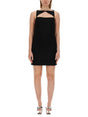 VERSACE Wool Blend Straight Mini Dress with Cut-Out - Size 40 IT