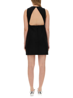 VERSACE Wool Blend Straight Mini Dress with Cut-Out - Size 40 IT