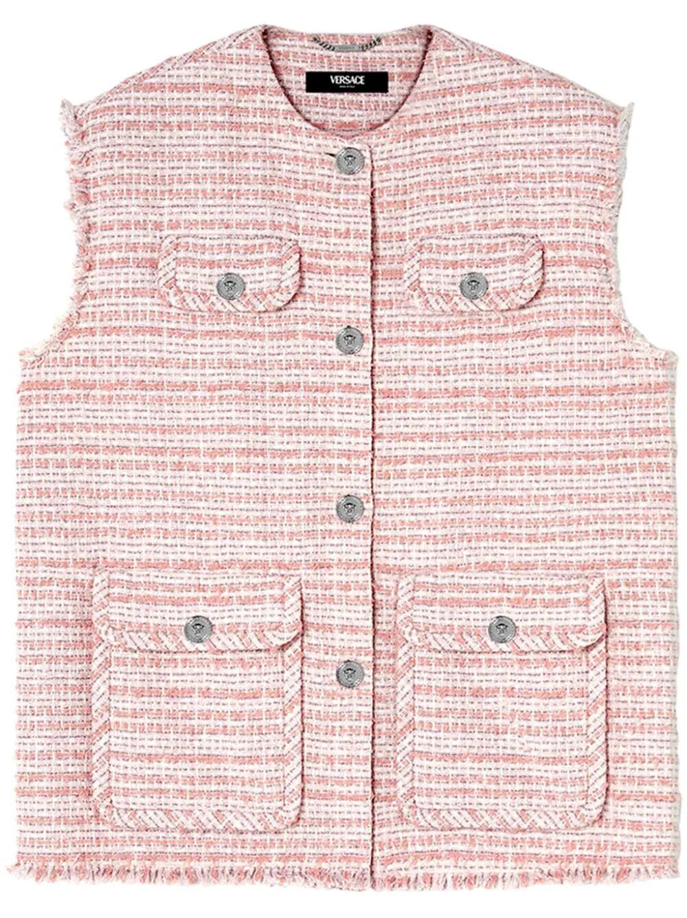 VERSACE Oversize Tweed Vest