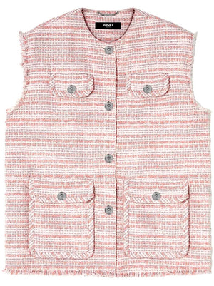 VERSACE Oversize Tweed Vest