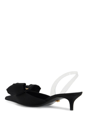 VERSACE Elegant Satin Slingback Pumps with Medusa Charm