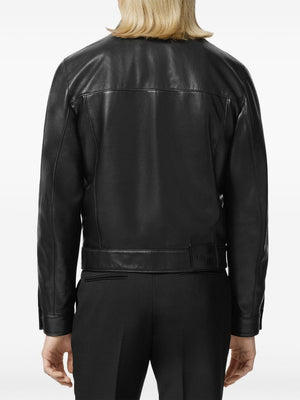 VERSACE Men's Soft Leather Blouson Jacket