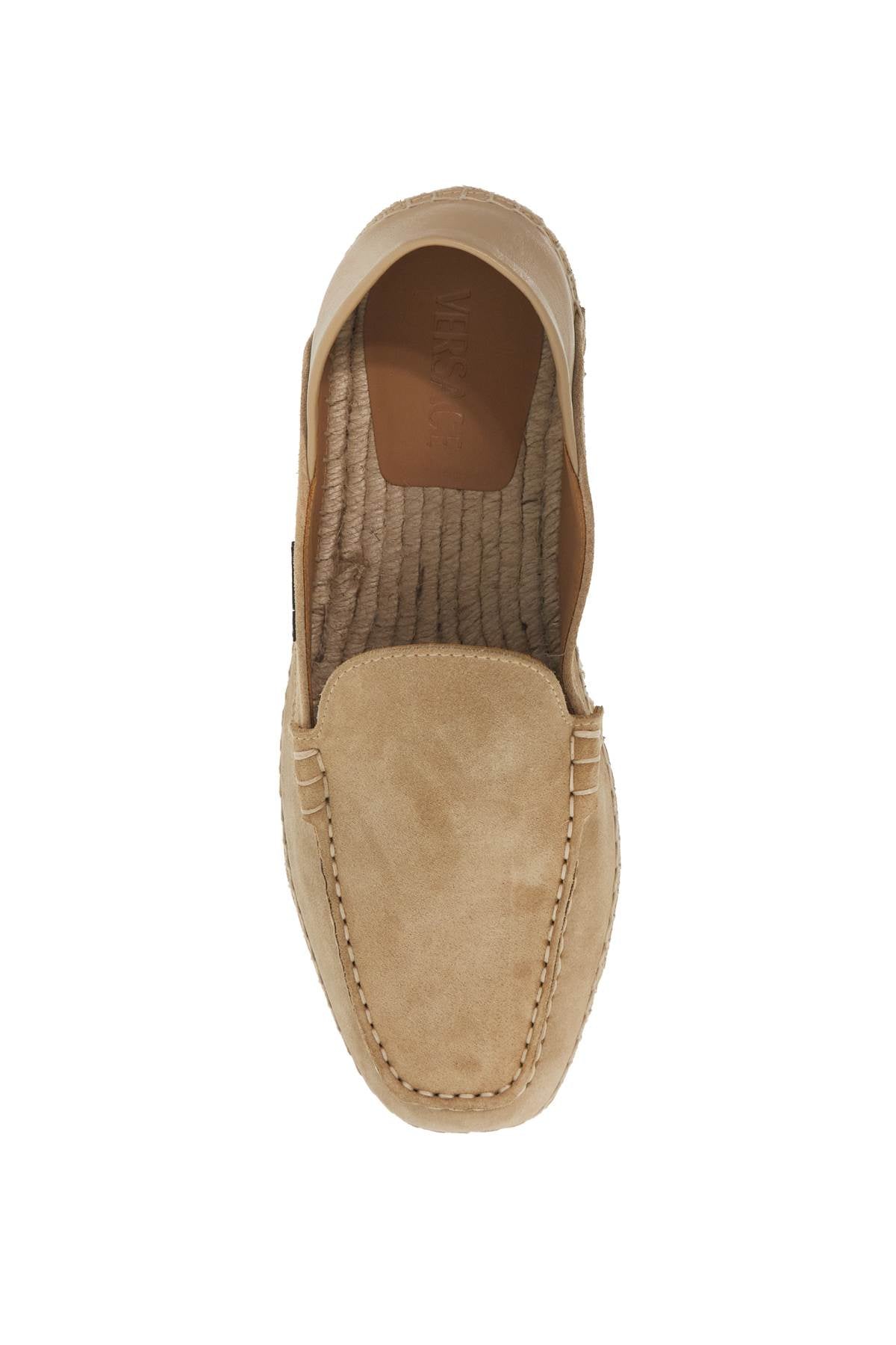 VERSACE Luxury Suede Moccasin Espadrilles