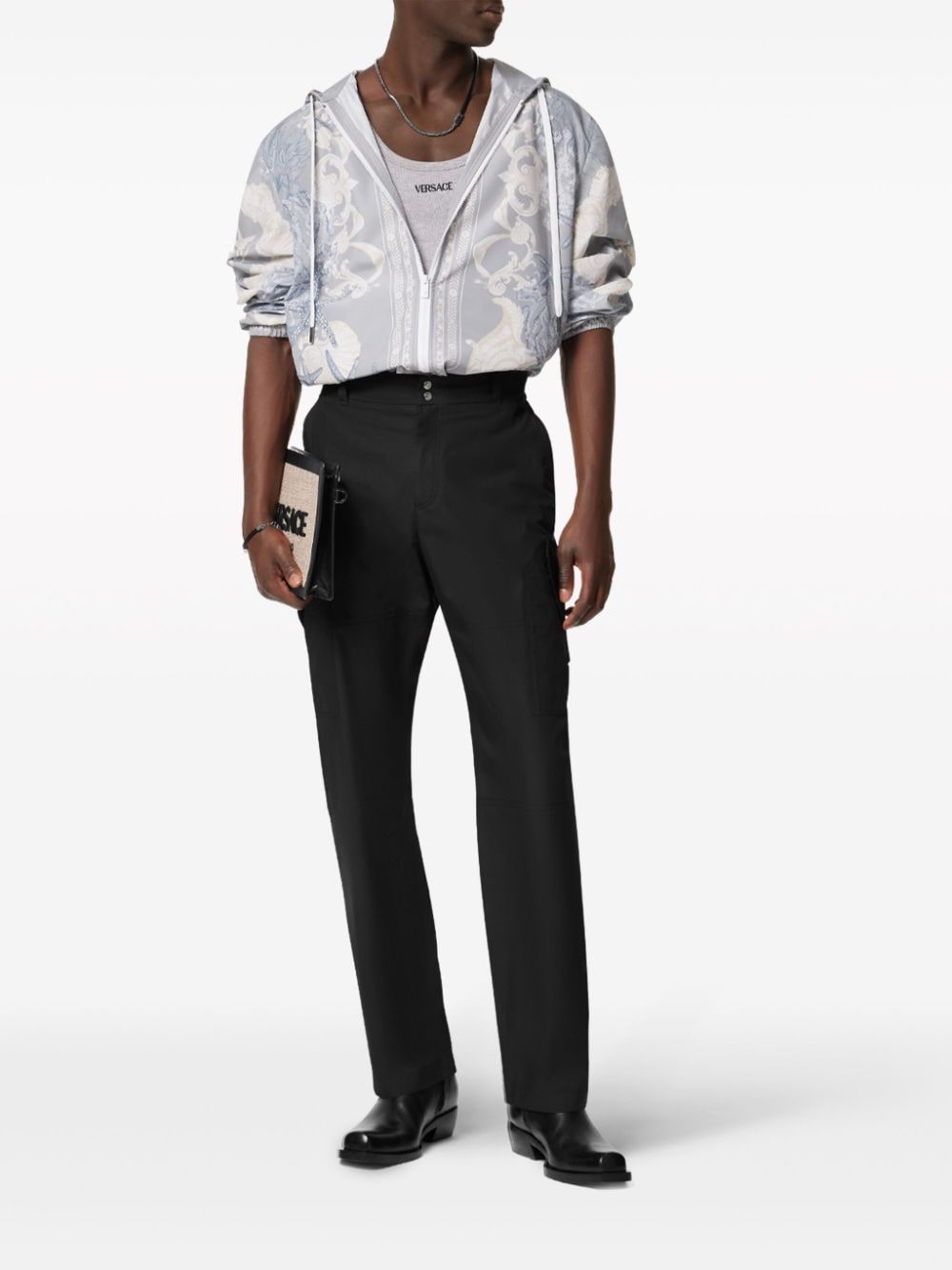 VERSACE Tailored Cotton Trousers for Men