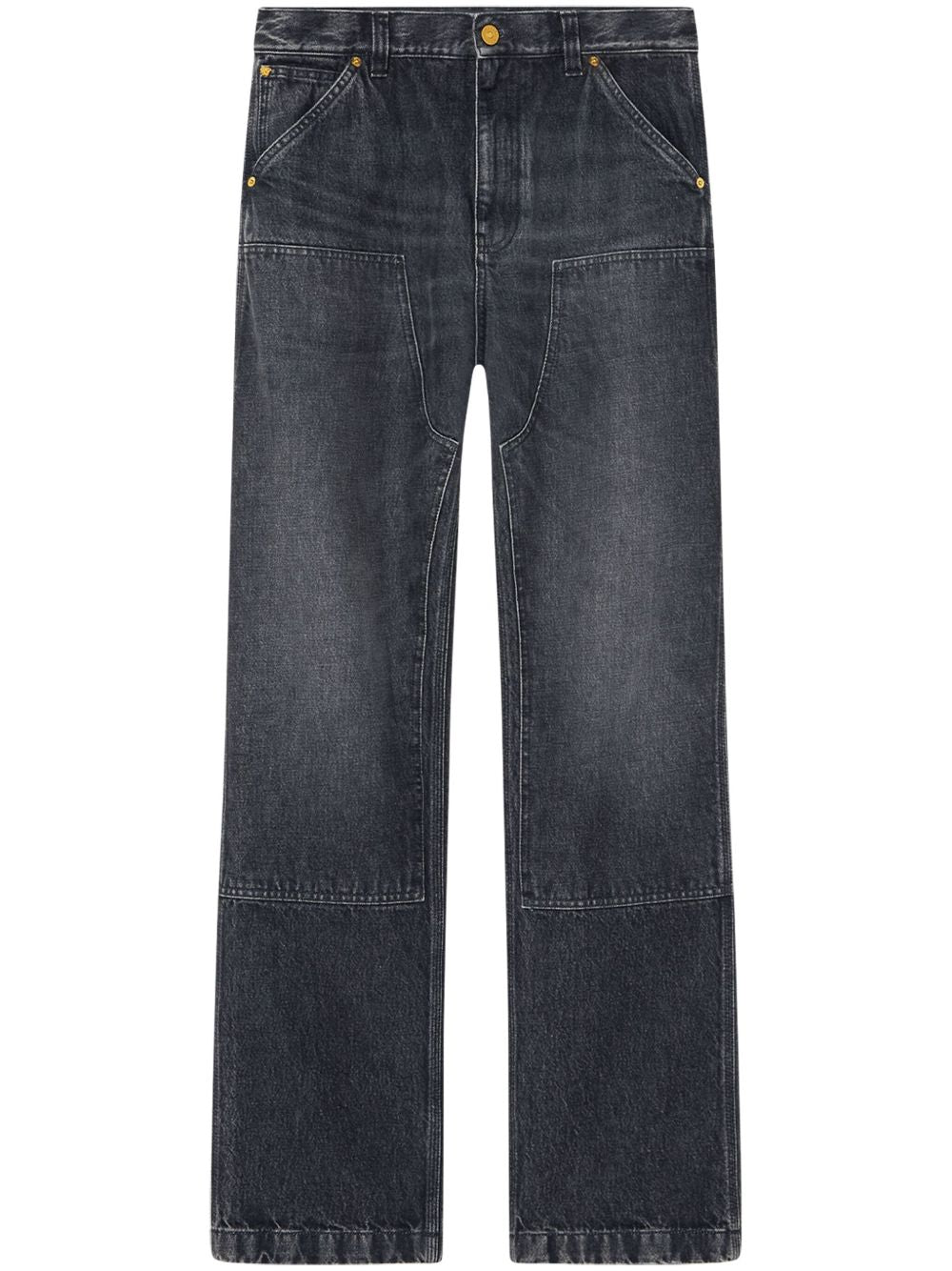 VERSACE Cotton Patchwork Denim Jeans for Men