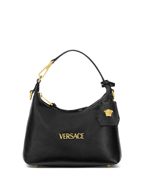 VERSACE Mini Nappa Leather Hobo Handbag