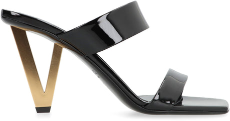 VERSACE Patent Leather Square Toe Heels