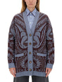 ETRO Oversized Jacquard Wool Cardigan - Size 40 IT