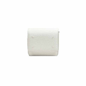 Maison Margiela Mini Hammered-Effect Cowhide Leather Wallet with Chain Strap