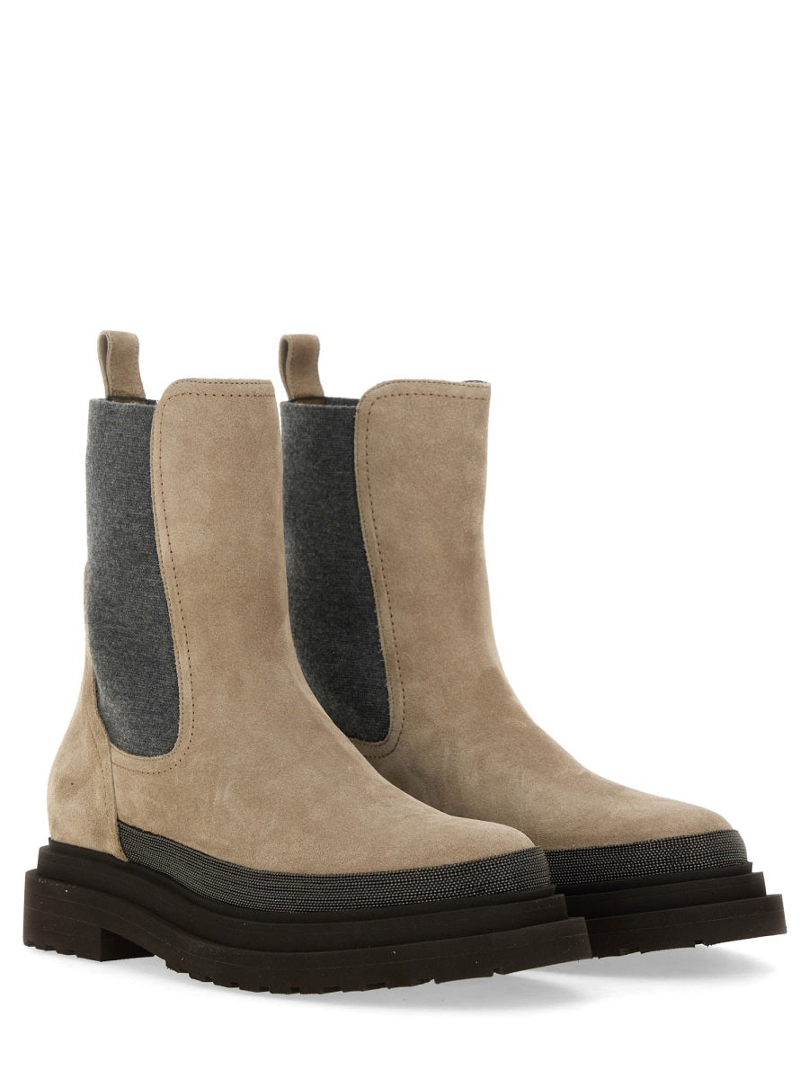 BRUNELLO CUCINELLI Luxurious Suede Chelsea Boots for Women - FW24 Collection