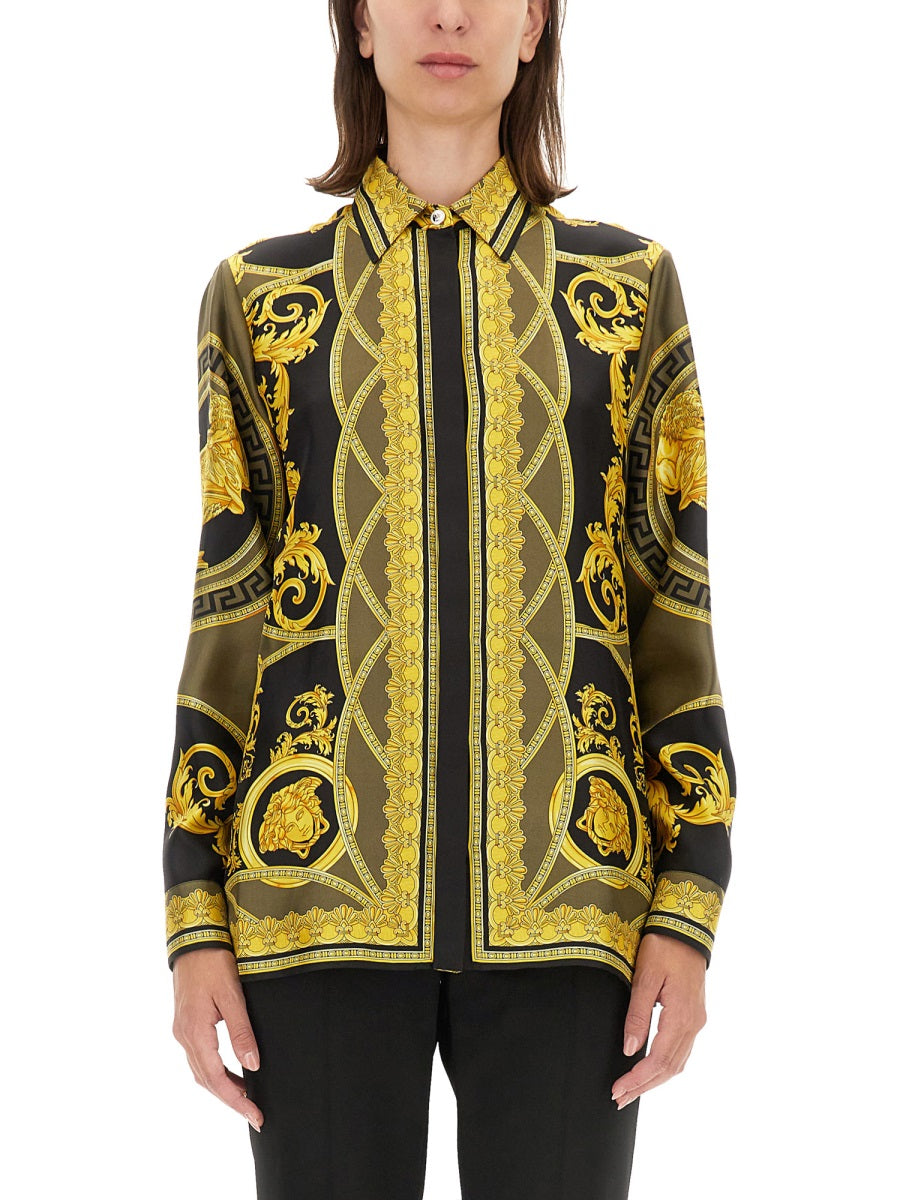 VERSACE Silk Coupe Des Dieux Shirt - Size 40