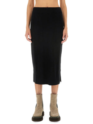 BRUNELLO CUCINELLI Elegant Midi Skirt with Luxe Fabric - Size S