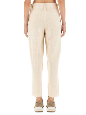 BRUNELLO CUCINELLI Regular Fit Trousers for Women - Size 40