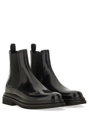 DOLCE & GABBANA Brushed Leather Boot for Men - FW24 Collection