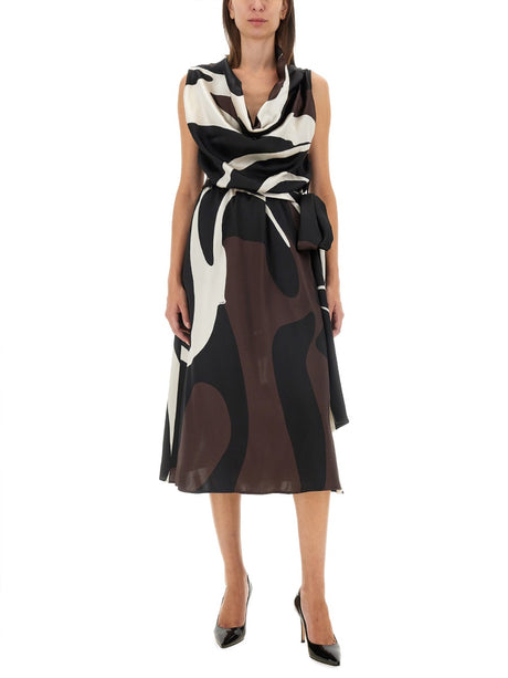 KITON Silk Dress with Print - Regular Fit, Size 40 IT