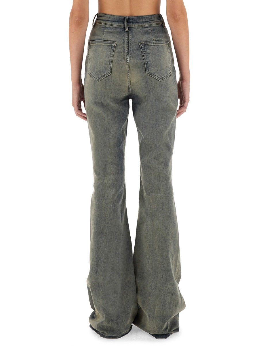 RICK OWENS DRKSHDW Bootcut Denim Pants in Size 27