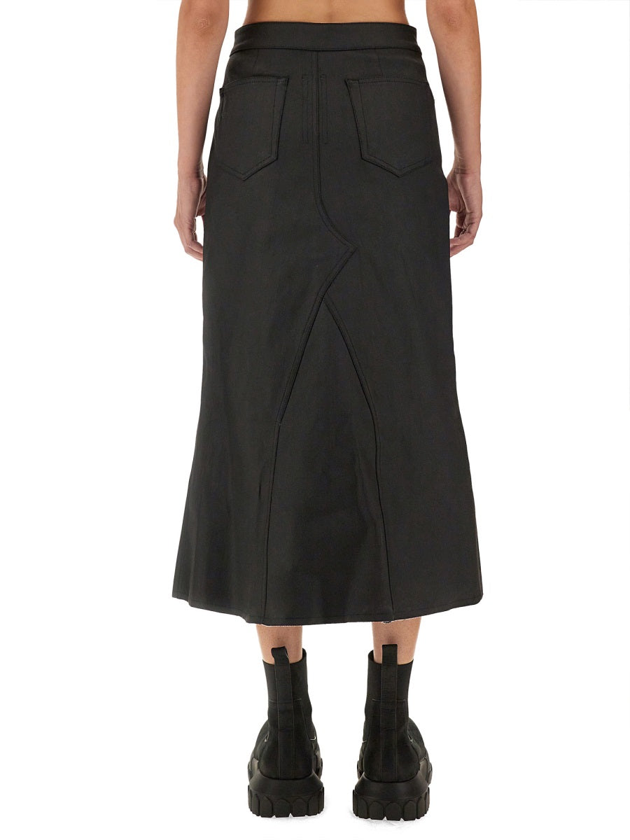 RICK OWENS Fashion-Forward Denim Skirt - Size 40 IT