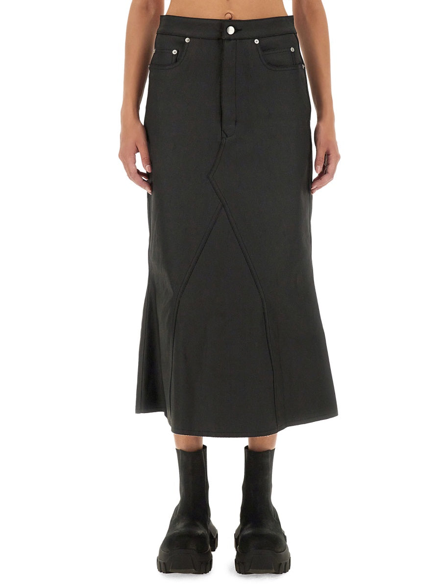 RICK OWENS Fashion-Forward Denim Skirt - Size 40 IT