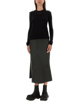 RICK OWENS Fashion-Forward Denim Skirt - Size 40 IT