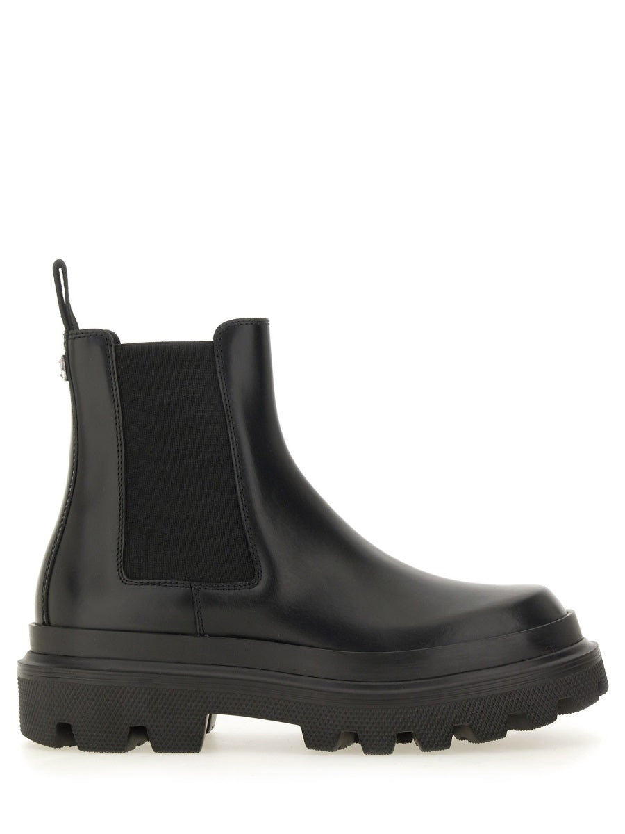 DOLCE & GABBANA Brushed Leather Boot for Men